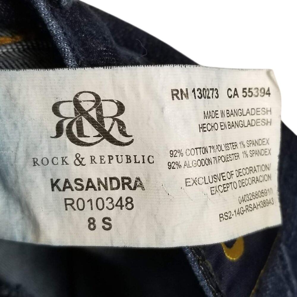 Rock & Republic Kasandra Jeans Mon Cherie Wash Boot Cut - Size 8 Short - Picture 9 of 12
